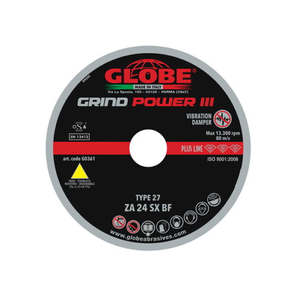 Globe G0362 Schleifscheibe flach 125 x 7 x 22,2 mm ZA-24-SXBF – 125 Stück Globe G0362 Schleifscheibe flach 125 x 7 x 22,2 mm ZA-24-SXBF – 125 Stück