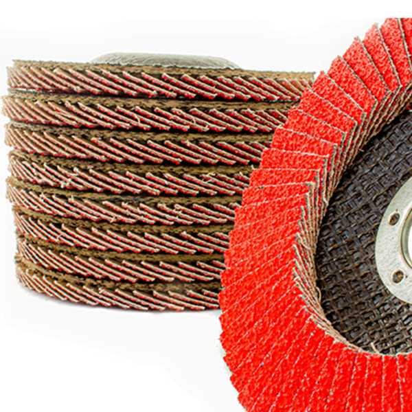 Eggenberg CER Fächerscheibe flach Keramik 125mm INOX/Alu – K40/60/80