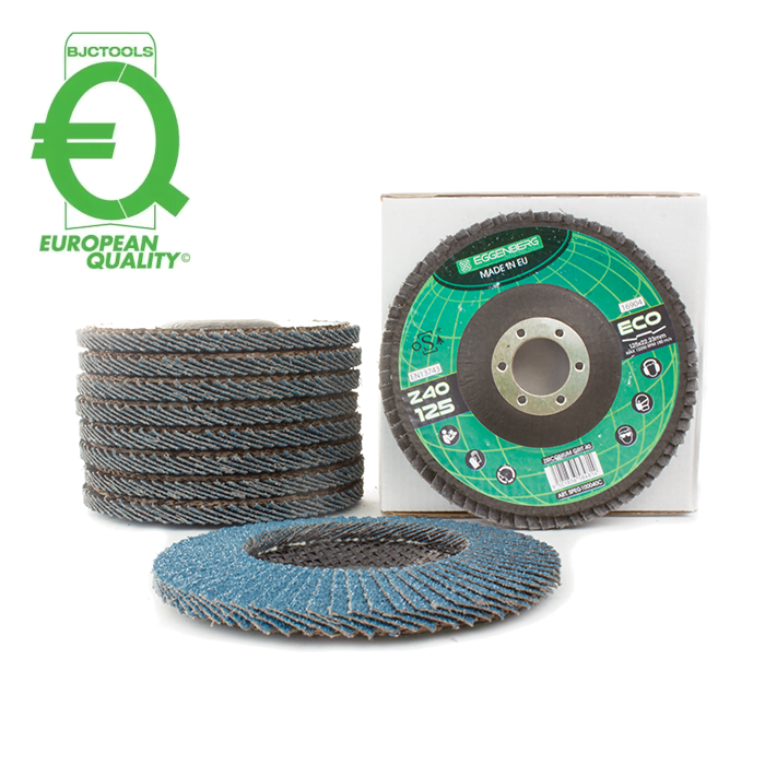 Eggenberg ECO Fächerscheibe konisch Zirkonium 125mm INOX/Stahl – K40/60/80