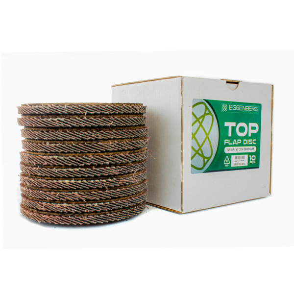 Eggenberg TOP Flap Disc Conical Zirconium 125mm INOX/Steel