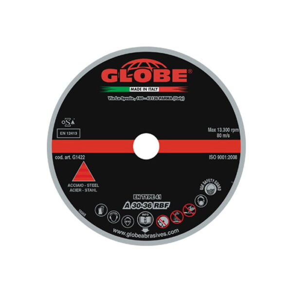 Globe G1425 Trennscheibe Flach 230×2,5×22,2mm Globe G1425 Trennscheibe Flach 230×2,5×22,2mm