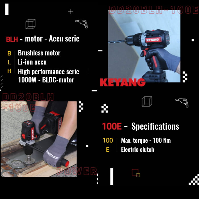 Keyang DD20BLH100E Accu boor-schroefmachine – BODY