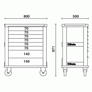 Beta C39/8 Werkzeugwagen mit 8 Schubladen - leer – Bild 5