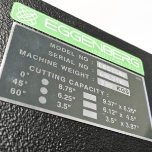 Eggenberg Metallbandsäge EBS2480 Limitierte Sonderedition in Schwarz - 225 mm 400V | BUNDEL 2 – Bild 18