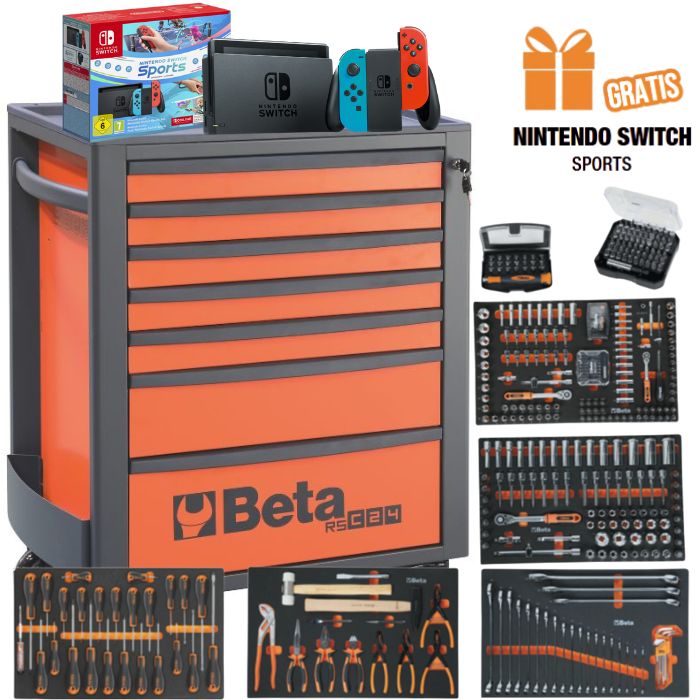 Beta RSC24/7FO Werkzeugwagen 390-tlg. + Nintendo Switch gratis