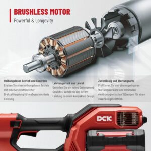 DCK 58V Akku Kombimotor Set - Freischneider & Teleskop-Heckenschere mit 1x5.0Ah Akku  | KDPH581+KDST151+KDHT211 – Bild 9