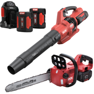 DCK Tools 58V Gelände-Set – Laubbläser + Kettensäge