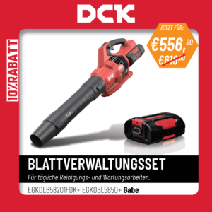 DCK Tools 58V Laubpflege-Set Akku-Laubbläser
