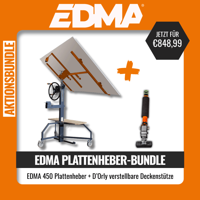 EDMA BUNDLE 450 Plattenheber + D’Orly verstellbare Deckenstütze-min