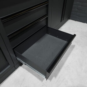 Pillar Werkstatteinrichtung Modular – Edelstahl-Arbeitsplatte – Tiefe 61,5 cm – Midnight Black Design – Bild 6