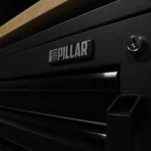 Pillar Werkstatteinrichtung Modular – Hartholz-Arbeitsplatte – Tiefe 61,5 cm – Midnight Black Design – Bild 3