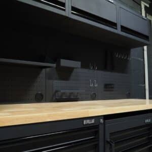 Pillar Werkstatteinrichtung Modular – Hartholz-Arbeitsplatte – Tiefe 61,5 cm – Midnight Black Design – Bild 5